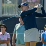 Hull cards 5 birdies, leads The Annika by 2 shots