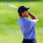 Tiger, son Charlie close strong, share PNC lead