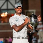 Young takes lead, then Wyndham play suspended