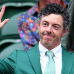Rory McIlroy reps green jacket from Masters win at Wimbledon on Wednesday